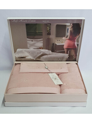Купить Набор махровых полотенец MAISON D`OR Soft Hearts   в Украина в Lingerie.ua - Одяг для дому та відпочинку, Фото 1