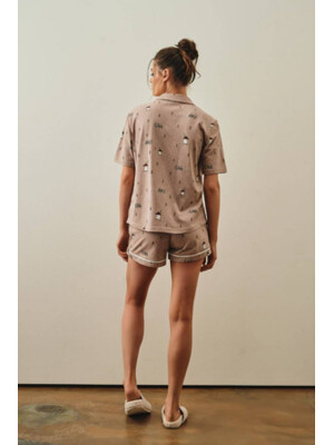 Купить Хлопковая пижама с рубашкой на пуговицах и шортами HAYS 27307 в Украина в Lingerie.ua - Одяг для дому та відпочинку, Фото 18