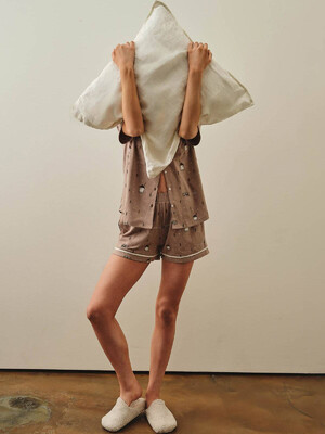 Купить Хлопковая пижама с рубашкой на пуговицах и шортами HAYS 27307 в Украина в Lingerie.ua - Одяг для дому та відпочинку, Фото 15