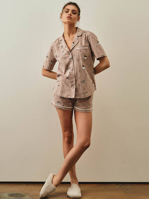 Купить Хлопковая пижама с рубашкой на пуговицах и шортами HAYS 27307 в Украина в Lingerie.ua - Одяг для дому та відпочинку, Фото 14