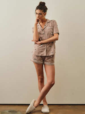 Купить Хлопковая пижама с рубашкой на пуговицах и шортами HAYS 27307 в Украина в Lingerie.ua - Одяг для дому та відпочинку, Фото 8