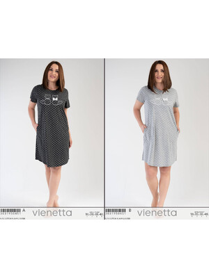 Купить Хлопковая туника с коротким рукавом VIENETTA 3031950451 в Украина в Lingerie.ua - Одяг для дому та відпочинку, Фото 4