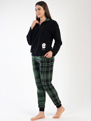 Флисовый домашний костюм с брюками в клетку VIENETTA 3030200357