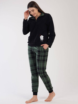 Купить Флисовый домашний костюм с брюками в клетку VIENETTA 3030200357 в Украина в Lingerie.ua - Одяг для дому та відпочинку, Фото 3