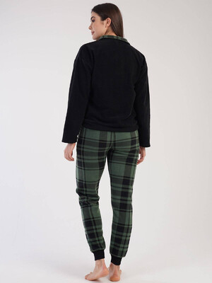Купить Флисовый домашний костюм с брюками в клетку VIENETTA 3030200357 в Украина в Lingerie.ua - Одяг для дому та відпочинку, Фото 5
