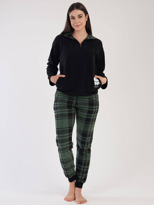 Купить Флисовый домашний костюм с брюками в клетку VIENETTA 3030200357 в Украина в Lingerie.ua - Одяг для дому та відпочинку, Фото 6