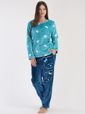 Купить Теплая плюшевая пижама VIENETTA 3030930257 в Украина в Lingerie.ua - Одяг для дому та відпочинку, Фото 5