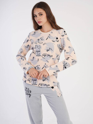 Купить Флисовая теплая  пижама VIENETTA 3040480303 в Украина в Lingerie.ua - Одяг для дому та відпочинку, Фото 6