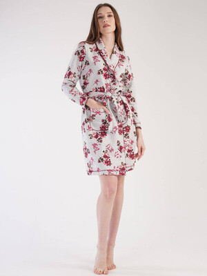 Купить Хлопковый стеганый халат с длинным рукавом VIENETTA 3031040131 в Украина в Lingerie.ua - Одяг для дому та відпочинку, Фото 5