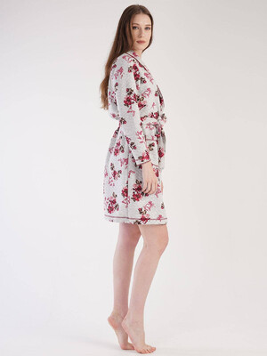 Купить Хлопковый стеганый халат с длинным рукавом VIENETTA 3031040131 в Украина в Lingerie.ua - Одяг для дому та відпочинку, Фото 7