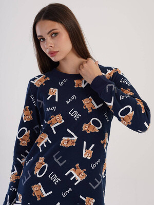 Купить Байковая туника с длинным рукавом VIENETTA 3032260454 в Украина в Lingerie.ua - Одяг для дому та відпочинку, Фото 4