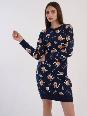 Купить Байковая туника с длинным рукавом VIENETTA 3032260454 в Украина в Lingerie.ua - Одяг для дому та відпочинку, Фото 5