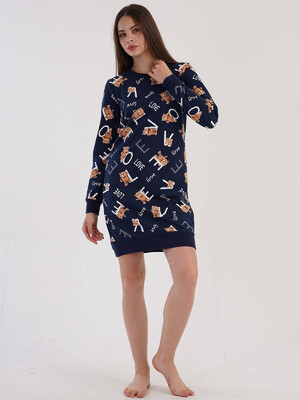 Купить Байковая туника с длинным рукавом VIENETTA 3032260454 в Украина в Lingerie.ua - Одяг для дому та відпочинку, Фото 8