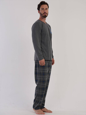 Купить Хлопковая пижама с длинным рукавом VIENETTA MAN 3050300834 в Украина в Lingerie.ua - Одяг для дому та відпочинку, Фото 5