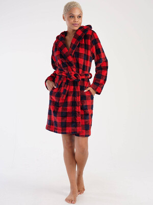 Купить Плюшевый домашний халат с капюшоном VIENETTA 3040850190 в Украина в Lingerie.ua - Одяг для дому та відпочинку, Фото 2