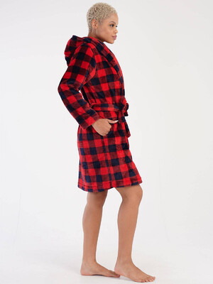 Купить Плюшевый домашний халат с капюшоном VIENETTA 3040850190 в Украина в Lingerie.ua - Одяг для дому та відпочинку, Фото 5