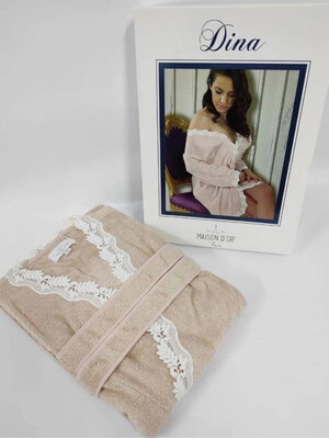 Бамбуковый халат с кружевом MAISON D'OR Dina Bamboo