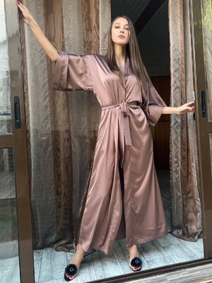 Купить Шелковое кимоно длинное LINGERIE 170668 в Украина в Lingerie.ua - Одяг для дому та відпочинку, Фото 4