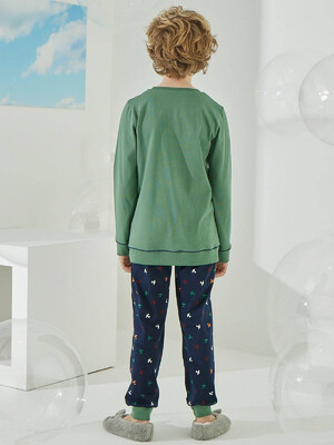 Купить Хлопковая пижама с длинным рукавом ZEY ZEY 8595 в Украина в Lingerie.ua - Одяг для дому та відпочинку, Фото 2