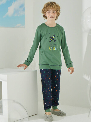 Купить Хлопковая пижама с длинным рукавом ZEY ZEY 8595 в Украина в Lingerie.ua - Одяг для дому та відпочинку, Фото 5