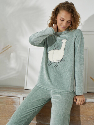 Купить Велюровий комплект зі штанами SEVIM 15189 в Украина