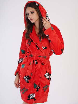 Купить Плюшевий халат із велсофту з капюшоном VIENETTA 3052140232 в Украина в Lingerie.ua - Одяг для дому та відпочинку, Фото 4