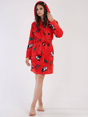 Купить Плюшевий халат із велсофту з капюшоном VIENETTA 3052140232 в Украина в Lingerie.ua - Одяг для дому та відпочинку, Фото 5