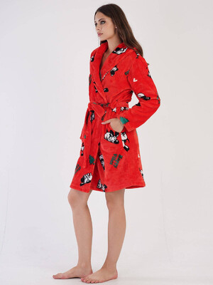 Купить Плюшевий халат із велсофту з капюшоном VIENETTA 3052140232 в Украина в Lingerie.ua - Одяг для дому та відпочинку, Фото 6