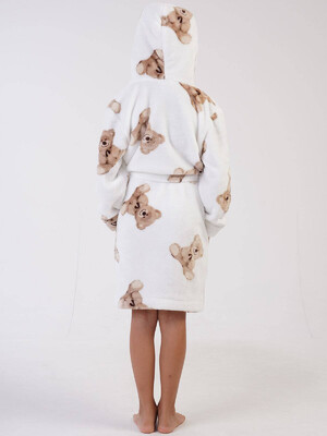 Купить Теплый плюшевый халат с капюшоном для девочки VIENETTA KIDS 3030650297 в Украина в Lingerie.ua - Одяг для дому та відпочинку, Фото 2