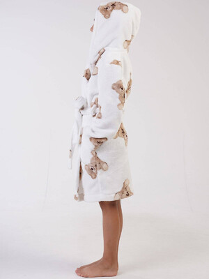 Купить Теплый плюшевый халат с капюшоном для девочки VIENETTA KIDS 3030650297 в Украина в Lingerie.ua - Одяг для дому та відпочинку, Фото 4