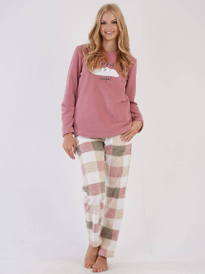 Купить Флисовый костюм с брюками в клетку VIENETTA 3041840165 в Украина в Lingerie.ua - Одяг для дому та відпочинку, Фото 3