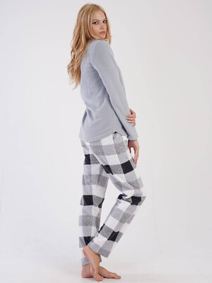Купить Флисовый костюм с брюками в клетку VIENETTA 3041840165 в Украина в Lingerie.ua - Одяг для дому та відпочинку, Фото 6