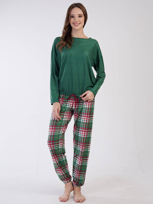 Купить Комплект с брюками в клетку VIENETTA 3071390852 в Украина в Lingerie.ua - Одяг для дому та відпочинку, Видео