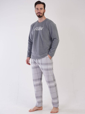 Купить Флисовый комплект с брюками в клетку VIENETTA MAN 3031880441 в Украина в Lingerie.ua - Одяг для дому та відпочинку, Видео