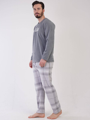 Купить Флисовый комплект с брюками в клетку VIENETTA MAN 3031880441 в Украина в Lingerie.ua - Одяг для дому та відпочинку, Фото 2