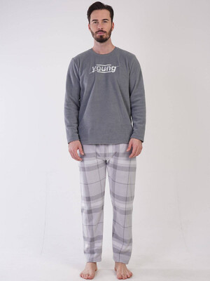 Купить Флисовый комплект с брюками в клетку VIENETTA MAN 3031880441 в Украина в Lingerie.ua - Одяг для дому та відпочинку, Фото 3