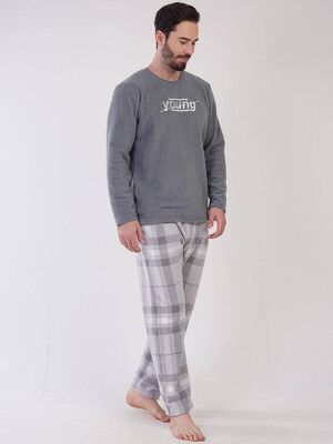 Купить Флисовый комплект с брюками в клетку VIENETTA MAN 3031880441 в Украина в Lingerie.ua - Одяг для дому та відпочинку, Фото 5