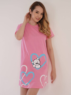 Купить Хлопковая туника с коротким рукавом VIENETTA 3040140000 в Украина в Lingerie.ua - Одяг для дому та відпочинку, Фото 2