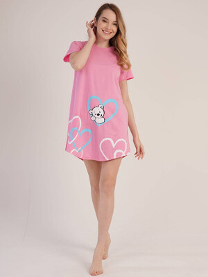 Купить Хлопковая туника с коротким рукавом VIENETTA 3040140000 в Украина в Lingerie.ua - Одяг для дому та відпочинку, Фото 5