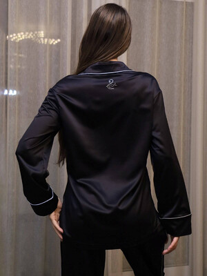 Купить Шёлковая классическая пижама с длинным рукавом LINGERIE 170699 в Украина в Lingerie.ua - Одяг для дому та відпочинку, Фото 12