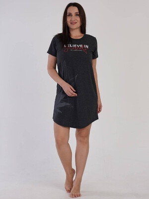 Купить Хлопковая туника с коротким рукавом VIENETTA 3113110000 в Украина в Lingerie.ua - Одяг для дому та відпочинку, Видео