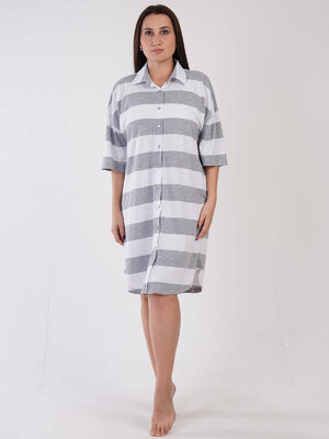 Купить Хлопковый халат рубашка на пуговицах VIENETTA 3090190000 в Украина в Lingerie.ua - Одяг для дому та відпочинку, Видео