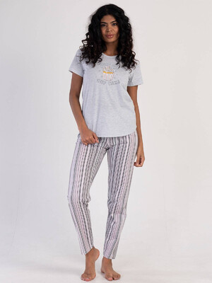 Купить Хлопковый комплект с брюками VIENETTA 3110560389 в Украина в Lingerie.ua - Одяг для дому та відпочинку, Видео