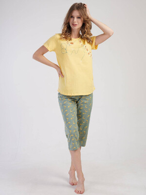 Купить Хлопковый комплект с капри VIENETTA 3110265033 в Украина в Lingerie.ua - Одяг для дому та відпочинку, Фото 2