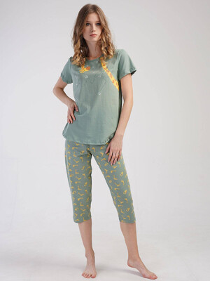 Купить Хлопковый комплект с капри VIENETTA 3110265033 в Украина в Lingerie.ua - Одяг для дому та відпочинку, Фото 3
