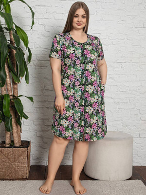 Купить Халат женский большого размера на молнии COCOON 3-3024 в Украина в Lingerie.ua - Одяг для дому та відпочинку, Фото 1