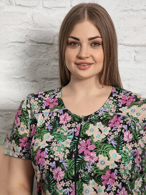 Купить Халат женский большого размера на молнии COCOON 3-3024 в Украина в Lingerie.ua - Одяг для дому та відпочинку, Фото 6