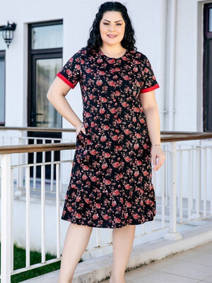 Купить Халат жіночий великого розміру на ґудзиках COCOON J4-4168 в Украина