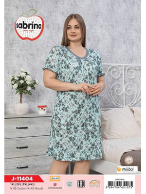 Купить Хлопковая ночная сорочка с коротким рукавом SABRINA J-11404 в Украина в Lingerie.ua - Одяг для дому та відпочинку, Фото 5