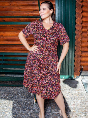 Купить Летний халат большого размера на пуговицах COCOON J4-4132 в Украина в Lingerie.ua - Одяг для дому та відпочинку, Фото 4